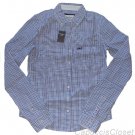 ABERCROMBIE & FITCH JANNA WHITE NAVY BLUE PLAID BUTTON DOWN OXFORD SHIRT L NWT