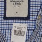 ABERCROMBIE & FITCH JANNA WHITE NAVY BLUE PLAID BUTTON DOWN OXFORD SHIRT M NWT