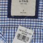 ABERCROMBIE & FITCH JANNA WHITE NAVY BLUE PLAID BUTTON DOWN OXFORD SHIRT S NWT