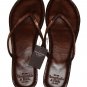 ABERCROMBIE & FITCH WOMENS BROWN SEQUIN LEATHER FLIP FLOPS SANDALS SZ L NEW NWT