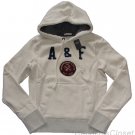 ABERCROMBIE & FITCH MENS SHAW POND WHITE HOODIE FLEECE SWEATSHIRT SZ L LARGE NWT