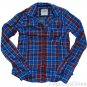 ABERCROMBIE & FITCH WOMENS HAILEY BLUE PLAID BUTTON DOWN OXFORD SHIRT TOP M NWT