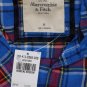 ABERCROMBIE & FITCH WOMENS HAILEY BLUE PLAID BUTTON DOWN OXFORD SHIRT TOP M NWT