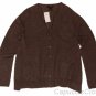PHILOSOPHY DANE LEWIS CASHMERE V-NECK CARDIGAN SWEATER TIMBER BROWN M NWT $228
