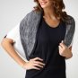 EXCLUSIVELY MISOOK NAVY WHITE STRIPED KNIT SWEATER COCOON SHRUG JACKET SZ L NWT