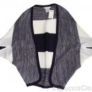 EXCLUSIVELY MISOOK NAVY WHITE STRIPED KNIT SWEATER COCOON SHRUG JACKET XL NWT