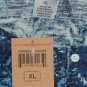 LUCKY BRAND JEANS WOMENS CARLY ROSE NAVY PRINT HENLEY TEE SHIRT TOP XL NEW NWT
