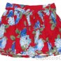ABERCROMBIE & FITCH WOMENS KAYLIE RED FLORAL PRINT SASH BELT MINI SKIRT XS NWT