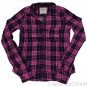 ABERCROMBIE & FITCH WOMENS HAILEY PLAID BUTTON DOWN SHIRT TOP PINK NAVY SZ M NWT