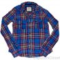 ABERCROMBIE & FITCH WOMENS HAILEY PLAID BUTTON DOWN SHIRT TOP BLUE PINK SZ M NWT
