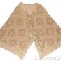 FREE PEOPLE IVORY EMBROIDERED SEQUINED WOOL ANGORA SWEATER CAPE PONCHO M/L NWT