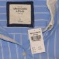 ABERCROMBIE & FITCH WOMENS HILARY BLUE STRIPE BUTTON DOWN OXFORD SHIRT S NEW NWT