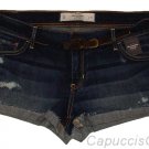 ABERCROMBIE & FITCH WOMENS KENDALL DESTROYED BELT DENIM JEAN SHORTS 12 NEW NWT