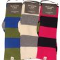 ABERCROMBIE & FITCH WOMENS STRIPE SLOUCHY BOOT SOCKS LOT OF 3 PAIRS NEW NWT