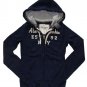 ABERCROMBIE & FITCH WOMENS MELANIE NAVY FLEECE HOODIE ZIP-UP SWEATSHIRT SZ M NWT