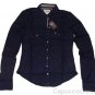 ABERCROMBIE & FITCH WOMENS FALLON NAVY BLUE BUTTON DOWN OXFORD SHIRT M NEW NWT