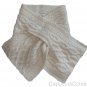 RALPH LAUREN IVORY METALLIC CABLE KNIT LAMBSWOOL CASHMERE SCARF WRAP NEW NWT $68