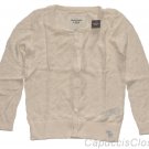 ABERCROMBIE & FITCH MEG CREAM CROCHET LACE CARDIGAN SWEATER TOP L LARGE NEW NWT