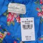 ABERCROMBIE & FITCH MELANIE BLUE FLORAL RUFFLE PEASANT BOHO SHIRT TOP L NEW NWT