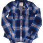 ABERCROMBIE & FITCH WOMENS DAWN PLAID BUTTON DOWN SHIRT TOP NAVY BLUE SZ XS NWT