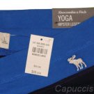 ABERCROMBIE & FITCH WOMENS A&F YOGA LEGGINGS PERFECT BUTT PANTS NAVY BLUE L NWT