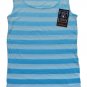 LUCKY BRAND JEANS WOMENS BLUE DIP DYE STRIPE TANK TOP SHIRT XS NEW NWT