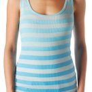 LUCKY BRAND JEANS WOMENS BLUE DIP DYE STRIPE TANK TOP SHIRT XS NEW NWT