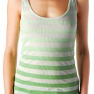 LUCKY BRAND JEANS WOMENS GREEN DIP DYE STRIPE TANK TOP SHIRT M NEW NWT