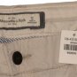 ABERCROMBIE & FITCH WOMENS KALI STONE CROPPED CUFFED CAPRIS PANTS SZ 12 NEW NWT