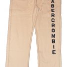 ABERCROMBIE & FITCH MENS CREAM SLIM STRAIGHT FLEECE SWEATS SWEATPANTS XL NEW NWT