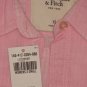 ABERCROMBIE & FITCH WOMENS FALLON LIGHT PINK BUTTON DOWN OXFORD SHIRT XS NEW NWT