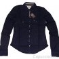 ABERCROMBIE & FITCH WOMENS FALLON NAVY BLUE BUTTON DOWN OXFORD SHIRT XS NEW NWT