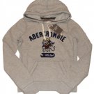 ABERCROMBIE & FITCH WOMENS CASSANDRA GREY FLEECE HOODIE SWEATSHIRT SZ XS NEW NWT