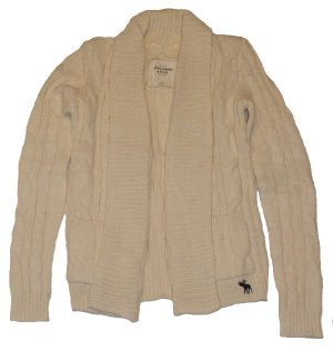 ABERCROMBIE & FITCH WOMENS COBY CREAM WOOL ALPACA CARDIGAN SWEATER SZ M NEW NWT