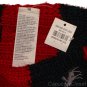ABERCROMBIE & FITCH WOMENS RED NAVY HERITAGE CABLE KNIT WOOL STRIPE SCARF NWT
