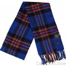 ABERCROMBIE & FITCH MENS BLUE MULTI CLASSIC PLAID FRINGE SCARF NEW NWT $58