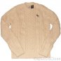 ABERCROMBIE & FITCH MENS LEWEY MOUNTAIN CREAM CABLE KNIT SWEATER SZ XXL NWT $250