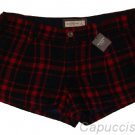 ABERCROMBIE & FITCH WOMENS SONIA NAVY BLUE RED PLAID WOOL SHORTS 2 NEW NWT $78