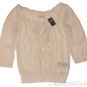 ABERCROMBIE & FITCH WOMENS JULIA CREAM RUFFLE CHIFFON BLOUSE SHIRT TOP S NEW NWT