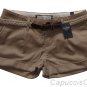 ABERCROMBIE & FITCH WOMENS EVETTE KHAKI BELTED TWILL SHORTS SZ 00 NEW NWT $68