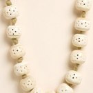 LUCKY BRAND JEANS HANDCRAFTED BOHO HIPPIE LONG BONE NATURAL BEAD NECKLACE NWT