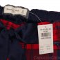ABERCROMBIE & FITCH SARAH RED NAVY PLAID FLANNEL SLEEP PAJAMA PANTS SZ M NEW NWT