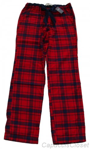 ABERCROMBIE & FITCH SARAH RED NAVY PLAID FLANNEL SLEEP PAJAMA PANTS XS NEW NWT