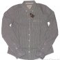 ABERCROMBIE & FITCH WOMENS ERIN NAVY STRIPE BUTTON DOWN OXFORD SHIRT SIZE M NWT