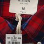 ABERCROMBIE & FITCH BIG SLIDE RED NAVY PLAID BUTTON DOWN OXFORD SHIRT M NEW NWT
