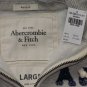 ABERCROMBIE & FITCH GILLIGAN MOUNTAIN GREY FLEECE ZIP-UP HOODIE SWEATSHIRT L NWT