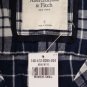 ABERCROMBIE & FITCH WOMENS HAILEY PLAID BUTTON DOWN SHIRT TOP NAVY WHITE S NWT