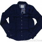 ABERCROMBIE & FITCH WOMENS TESSA NAVY BLUE BUTTON DOWN OXFORD SHIRT TOP SZ M NWT