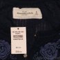 ABERCROMBIE & FITCH MANDY NAVY BLUE EMBROIDERED BOHO PEASANT SHIRT TOP M NEW NWT