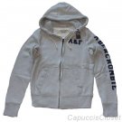 ABERCROMBIE & FITCH GILLIGAN MOUNTAIN GREY FLEECE ZIP-UP HOODIE SWEATSHIRT M NWT